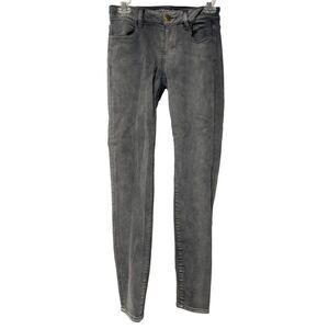 American Eagle Outfitters Gray Stretch Jeggings Small Pull Flaw Sz 0